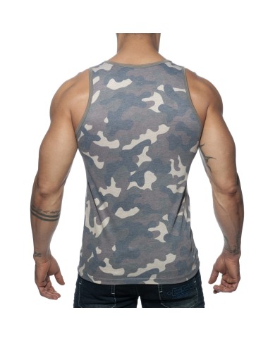 Addicted Verwaschenes Camouflage-Tanktop AD801
