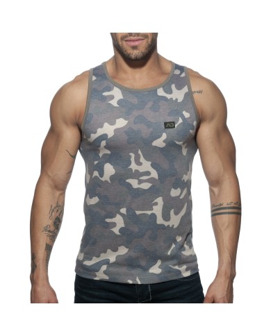 Addicted Verwaschenes Camouflage-Tanktop AD801