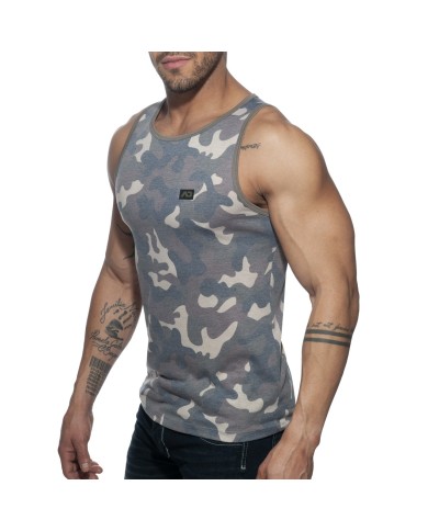 Addicted Verwaschenes Camouflage-Tanktop AD801