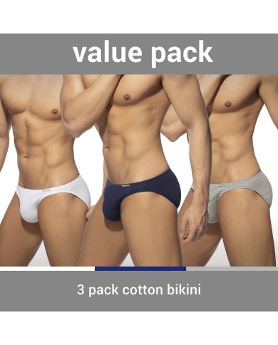 Addicted 3er Pack Baumwoll Bikini AD984P