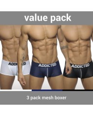 Addicted 3er Pack Netz Slip mit Push Up AD475P