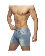 Addicted Kurze Jeans mit Regenbogenband AD991