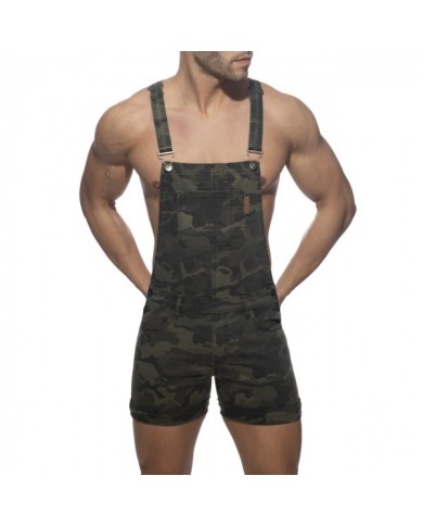 Addicted Tarnfarbener Jeans-Overall AD1106