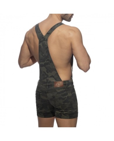 Addicted Tarnfarbener Jeans-Overall AD1106