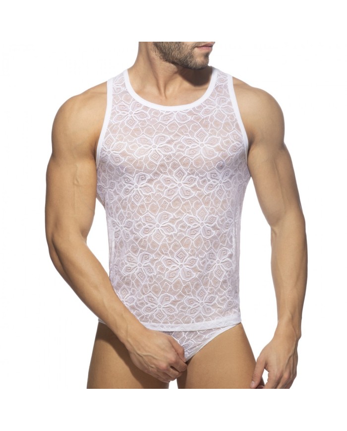 Addicted Spitzen Tanktop mit Blumenmuster AD1077