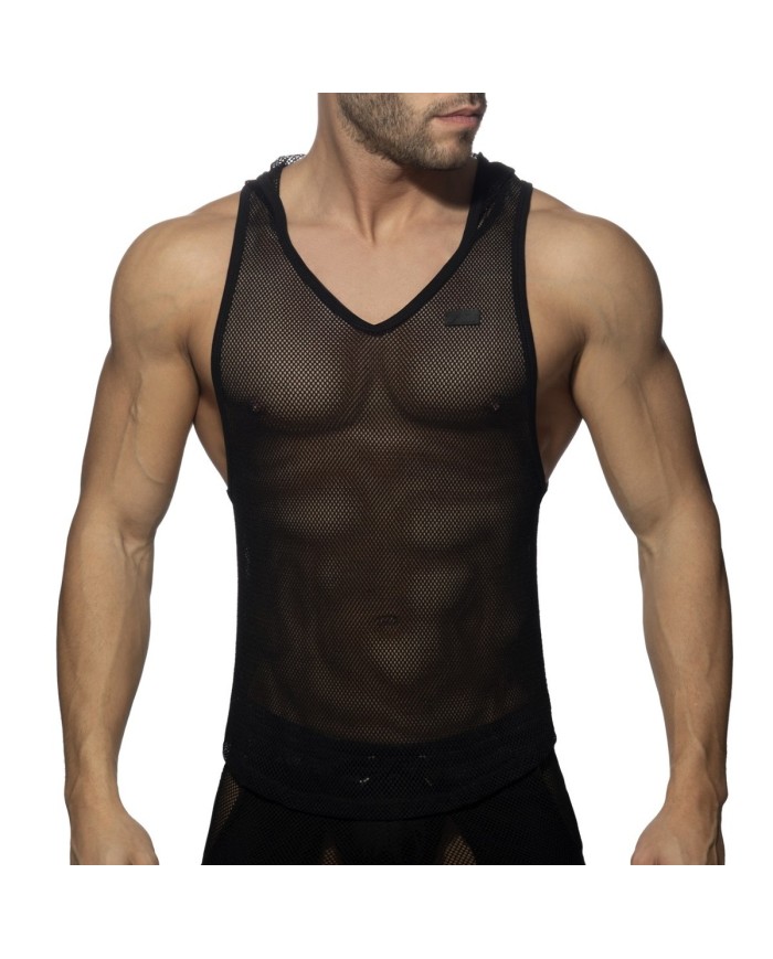 Addicted Armelloser Netz Kapuzenpullover AD968