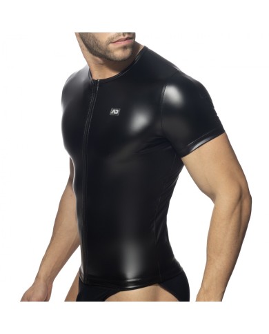 Addicted Reissverschluss Kurzarm Fetischhemd AD1035