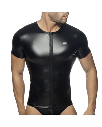 Addicted Reissverschluss Kurzarm Fetischhemd AD1035