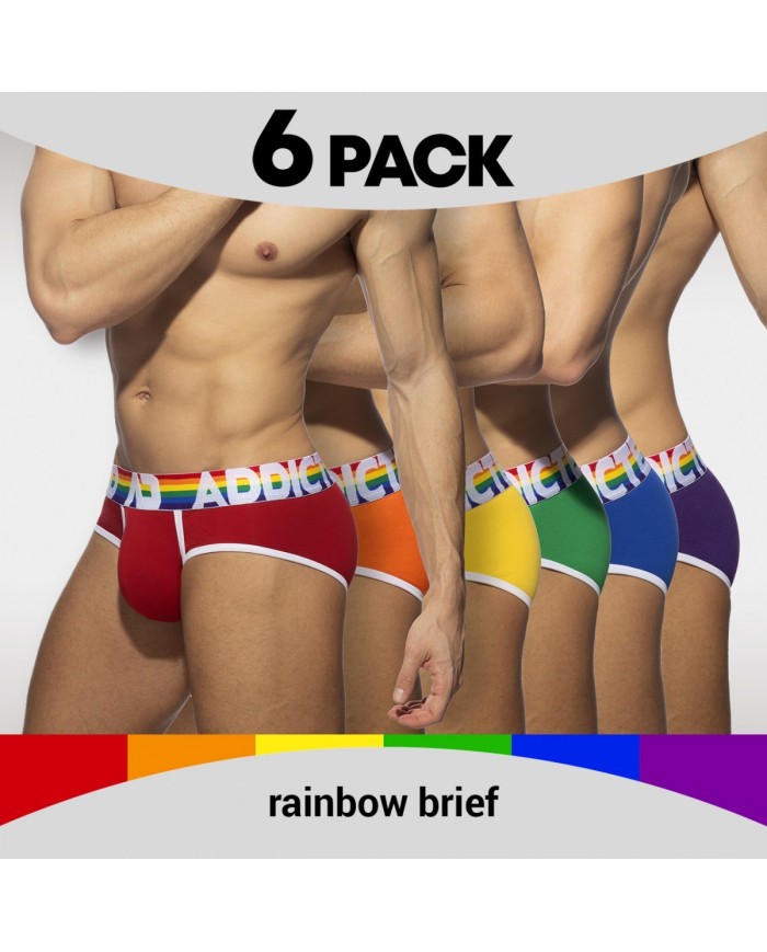 Addicted 6er-Pack Regenbogen-Slip AD1142P