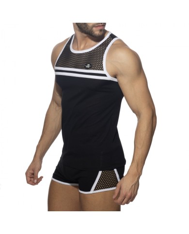 Addicted Mesh Striped Tank Top ADF167