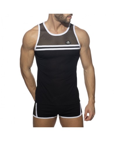 Addicted Mesh Striped Tank Top ADF167