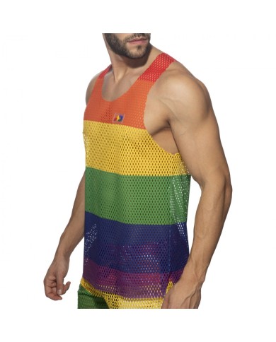 Addicted Mesh Rainbow Tank Top AD1166