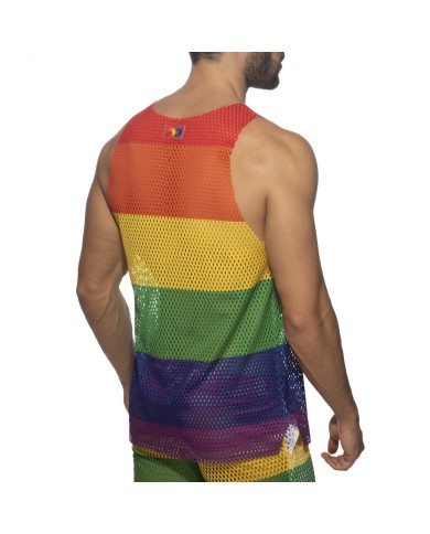 Addicted Mesh Rainbow Tank Top AD1166