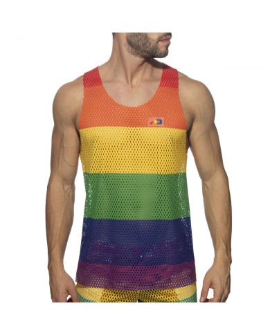 Addicted Mesh Rainbow Tank Top AD1166