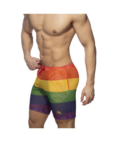 Addicted Mesh Rainbow Bermuda AD1168